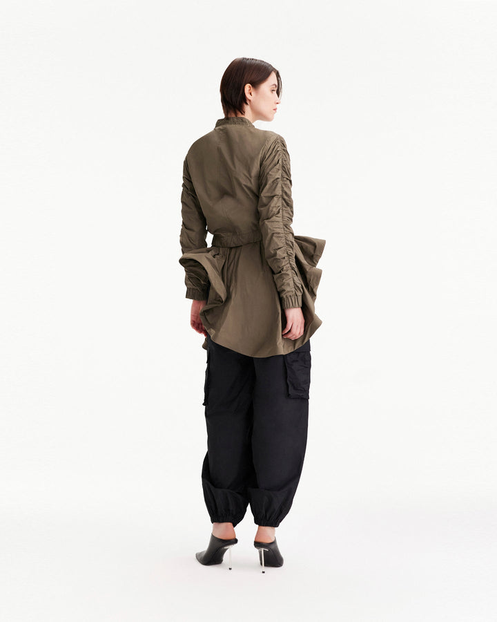 Theia Zip Taffeta Bomber