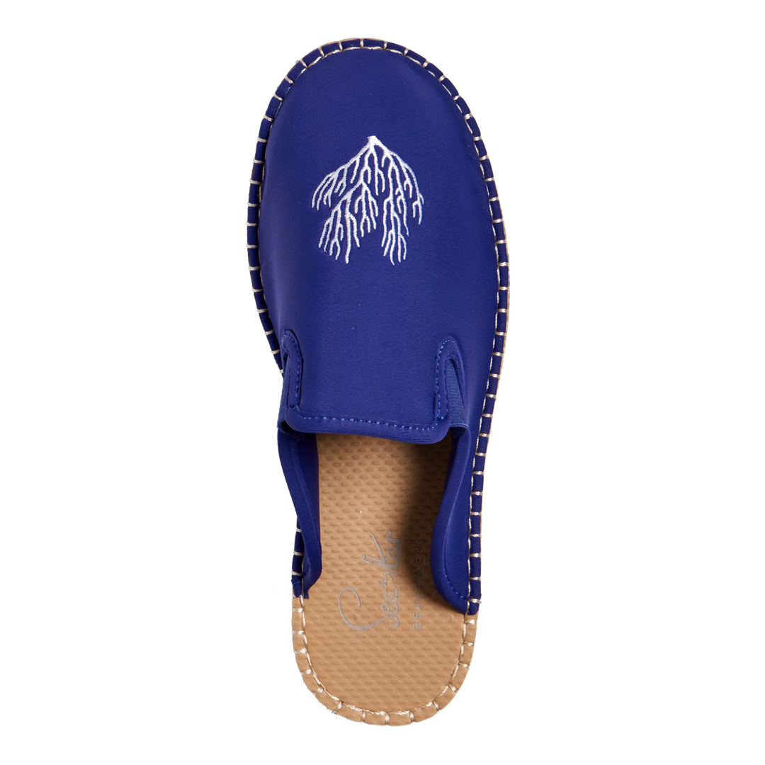 NAVY CORAL EMBROIDERY - WOMENS HARBOURSIDE MULE