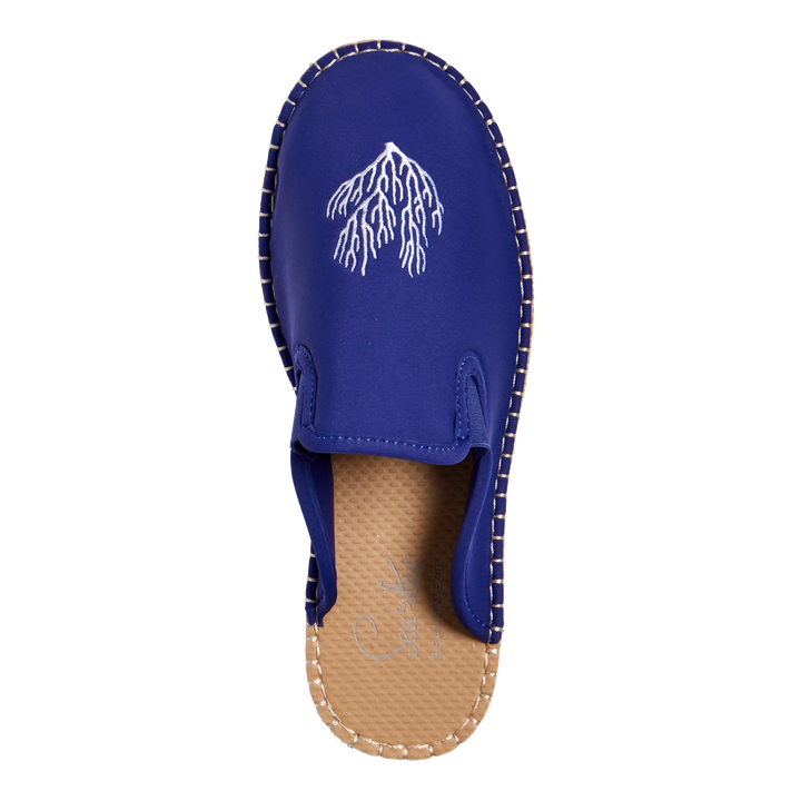 NAVY CORAL EMBROIDERY - WOMENS HARBOURSIDE MULE