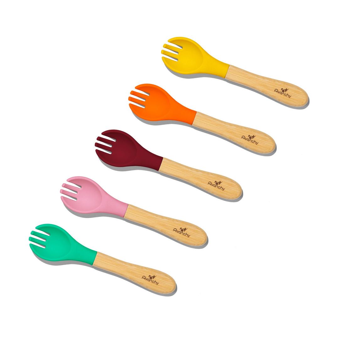 Training Forks | Bamboo & Silicone