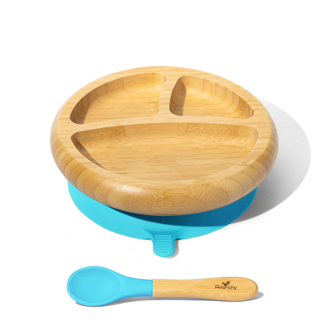 Baby Divided Plate + Spoon | Bamboo & Silicone