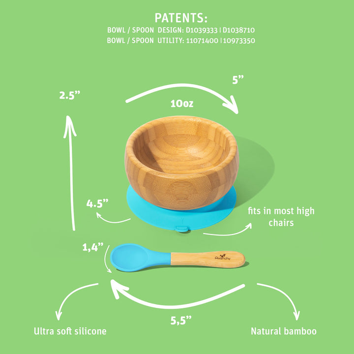 Baby Bowl + Spoon | Bamboo & Silicone
