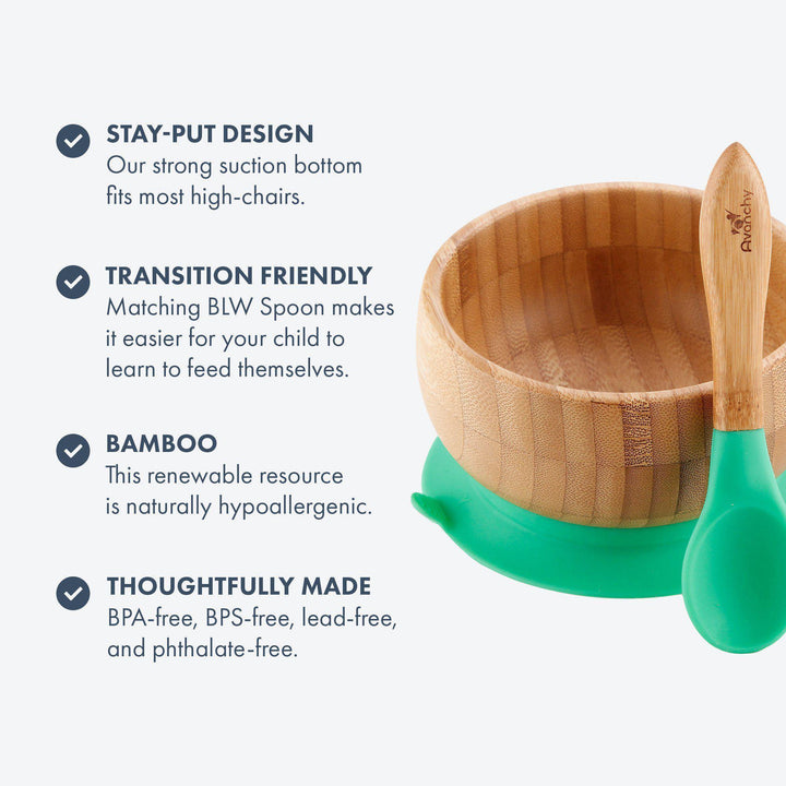 Baby Bowl + Spoon | Bamboo & Silicone
