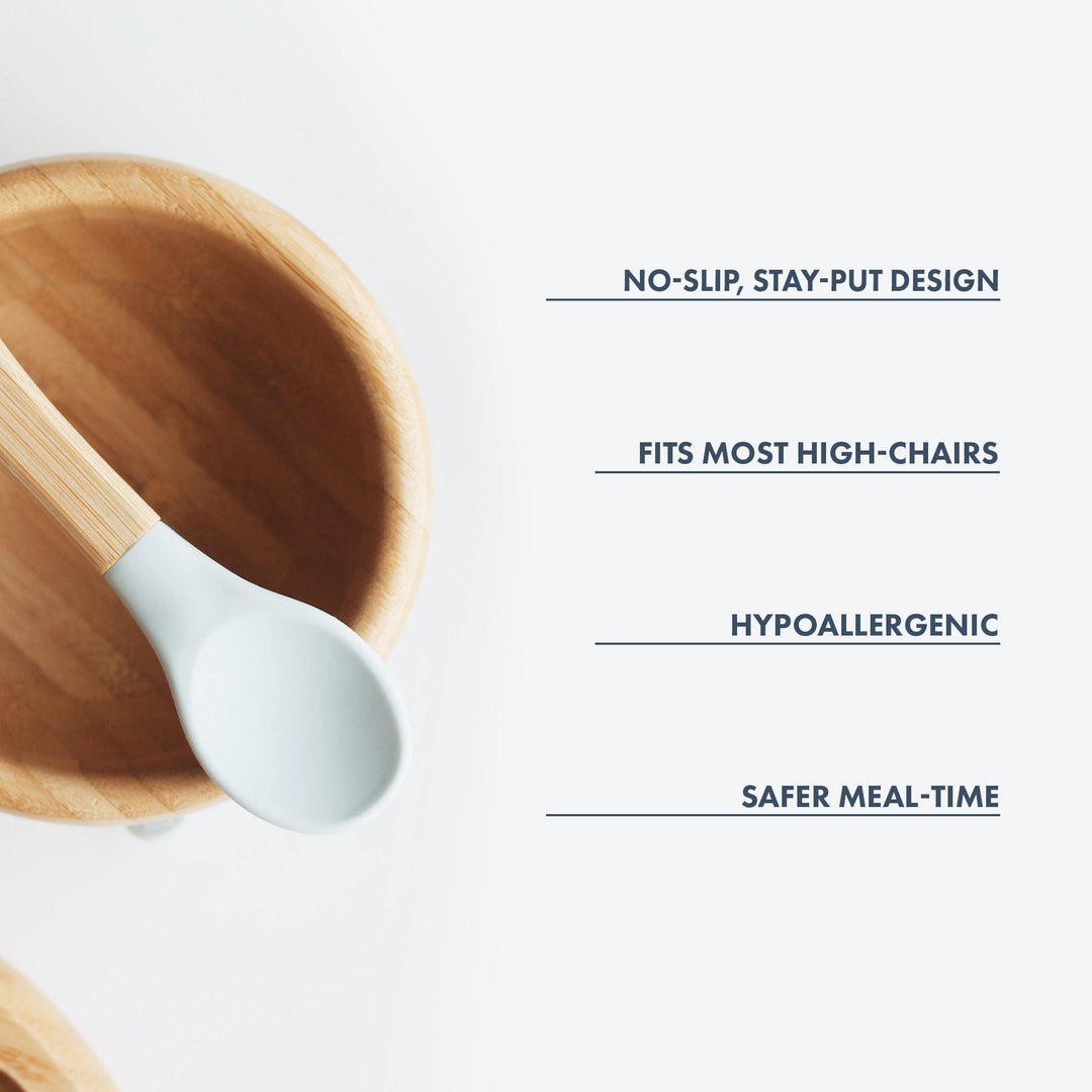 Baby Bowl + Spoon | Bamboo & Silicone