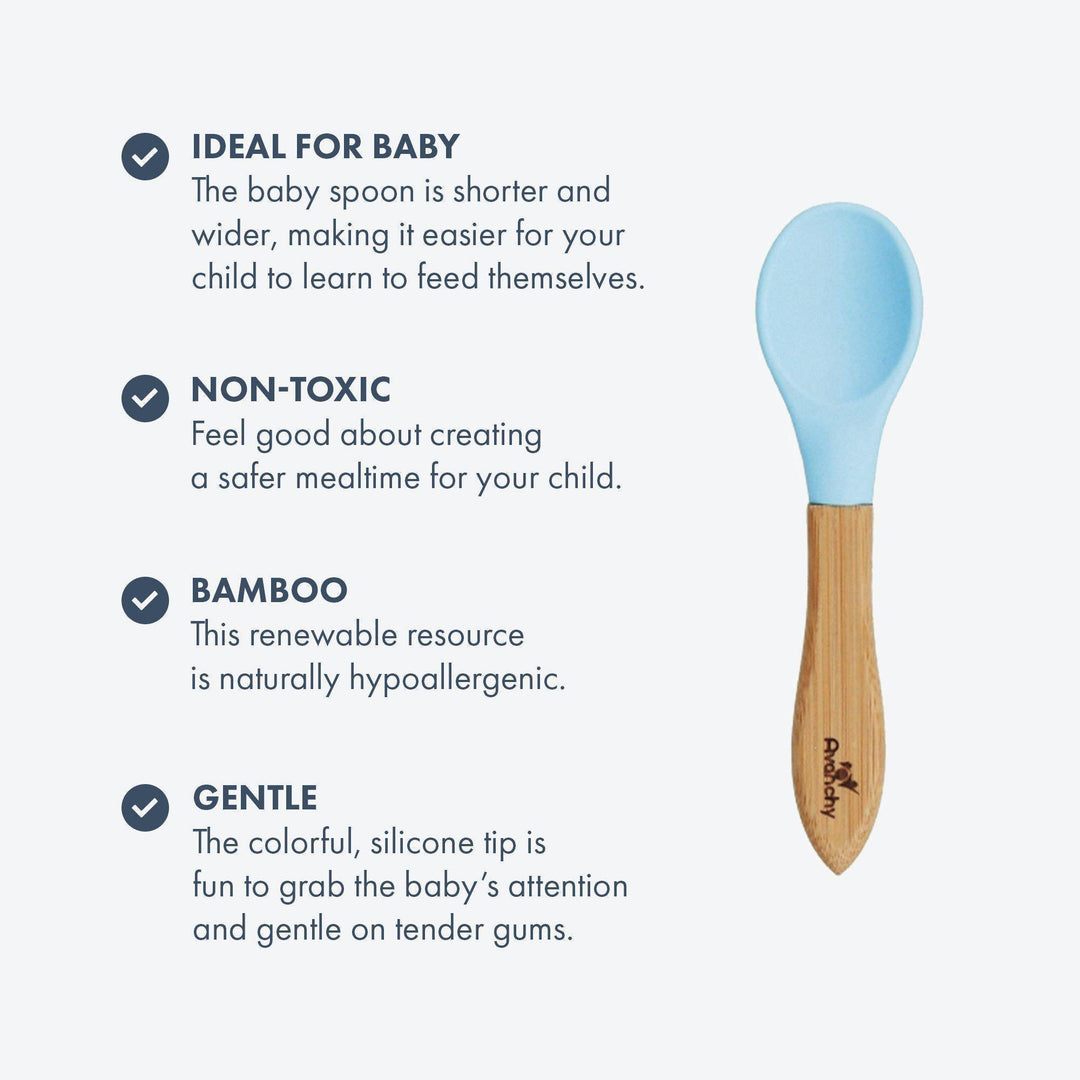 Baby Spoon Regular Scoop | Bamboo & Silicone