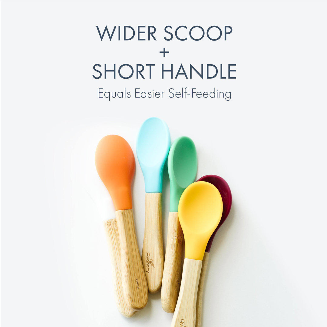 Baby Spoon Regular Scoop | Bamboo & Silicone