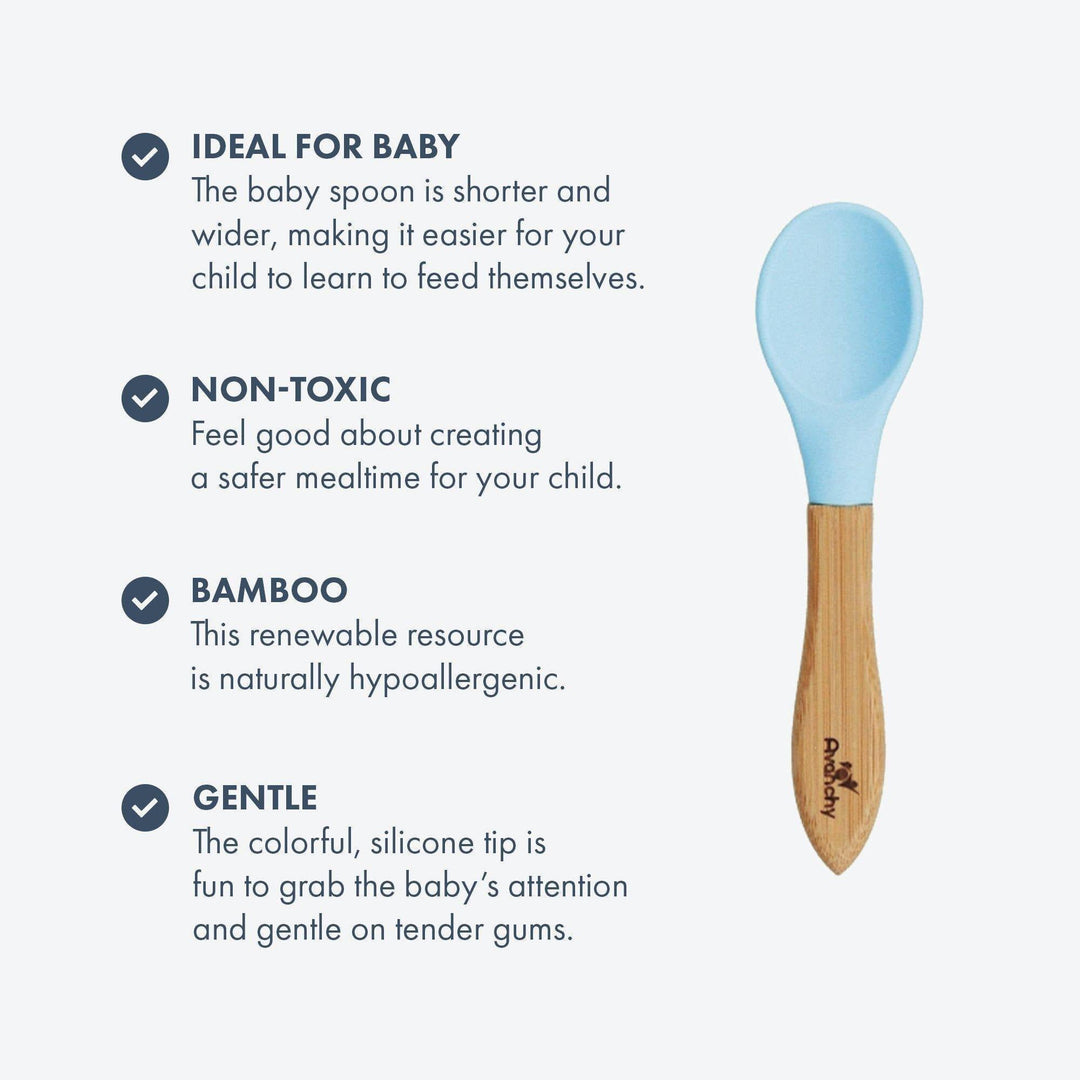 Baby Spoons Regular Scoop | Bamboo & Silicone