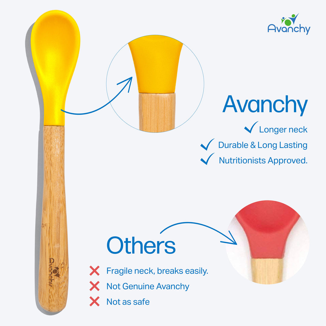 Infant Spoon Small Scoop | Bamboo & Silicone