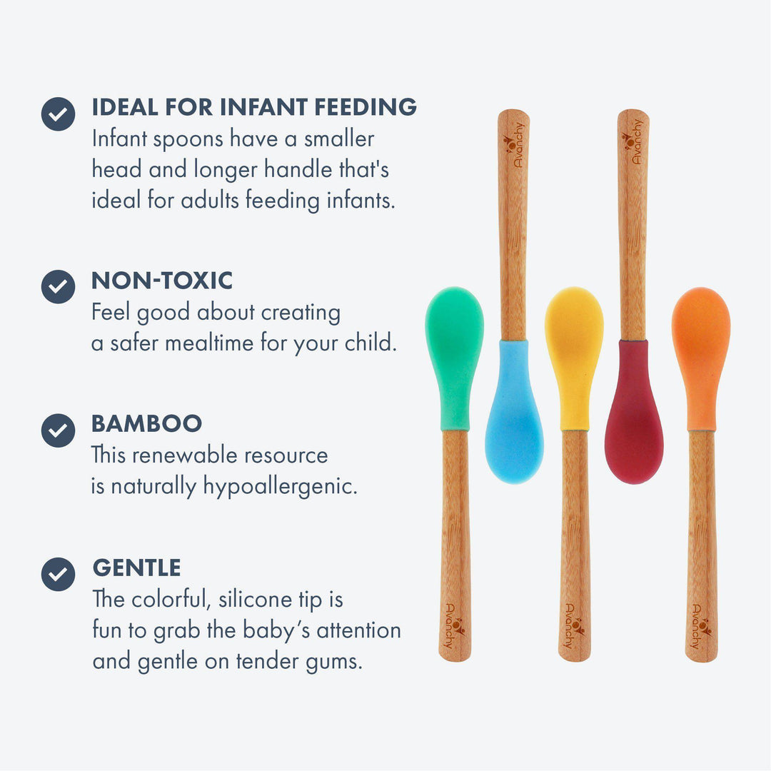 Infant Spoon Small Scoop | Bamboo & Silicone
