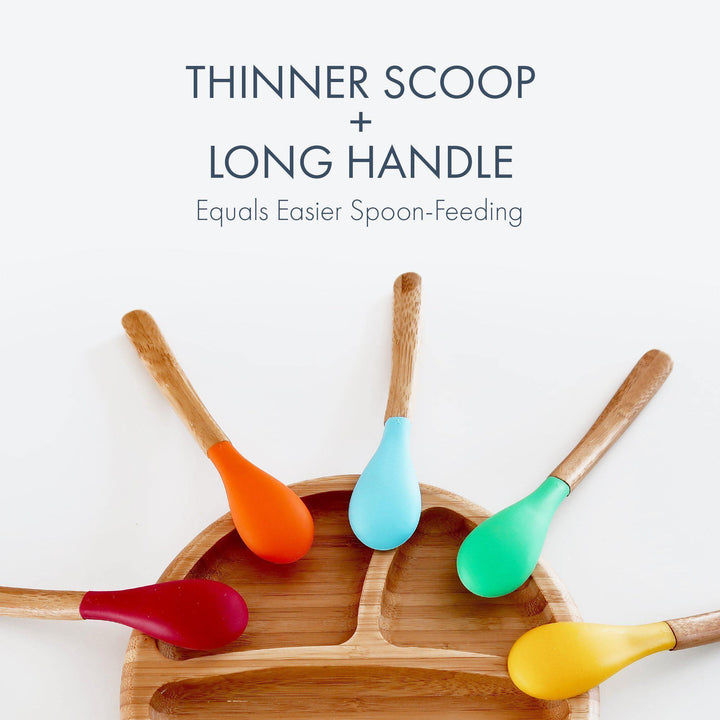 Infant Spoon Small Scoop | Bamboo & Silicone