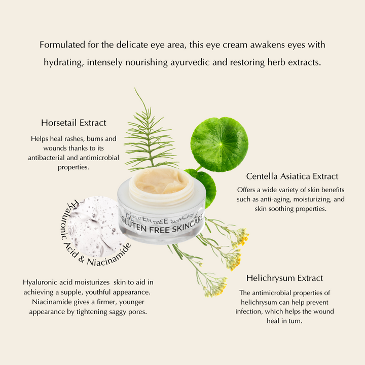 Vegan EpiSilk, Crystal Wrinkle Smoothing Eye Cream - Intense Brightening and Firming Wrinkle Fix for Sensitive Skin