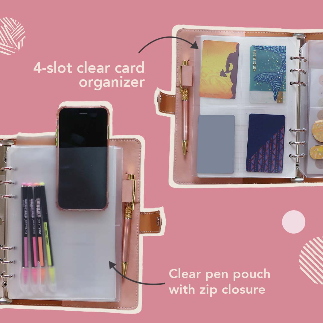 Vegan Leather Organizational Notebook/Journal A5/A6 (3 Paper Options)