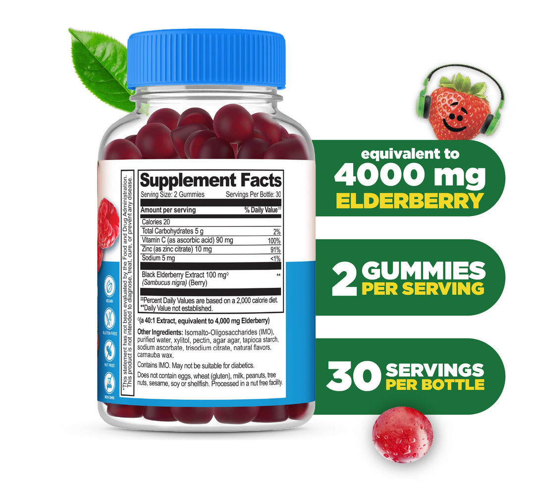 Sugar Free Elderberry Gummies for Kids