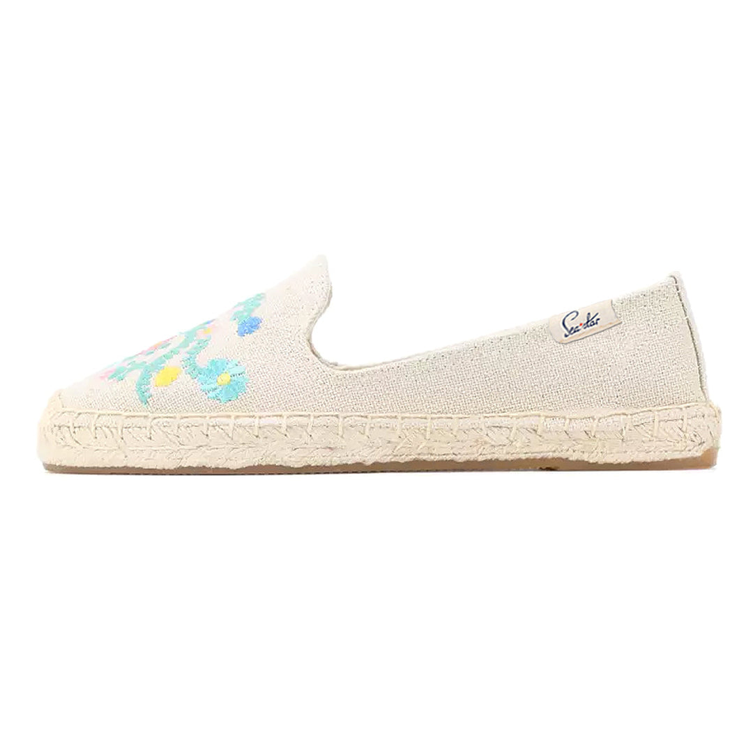 Bayside Beach Club Espadrille Floral Creme