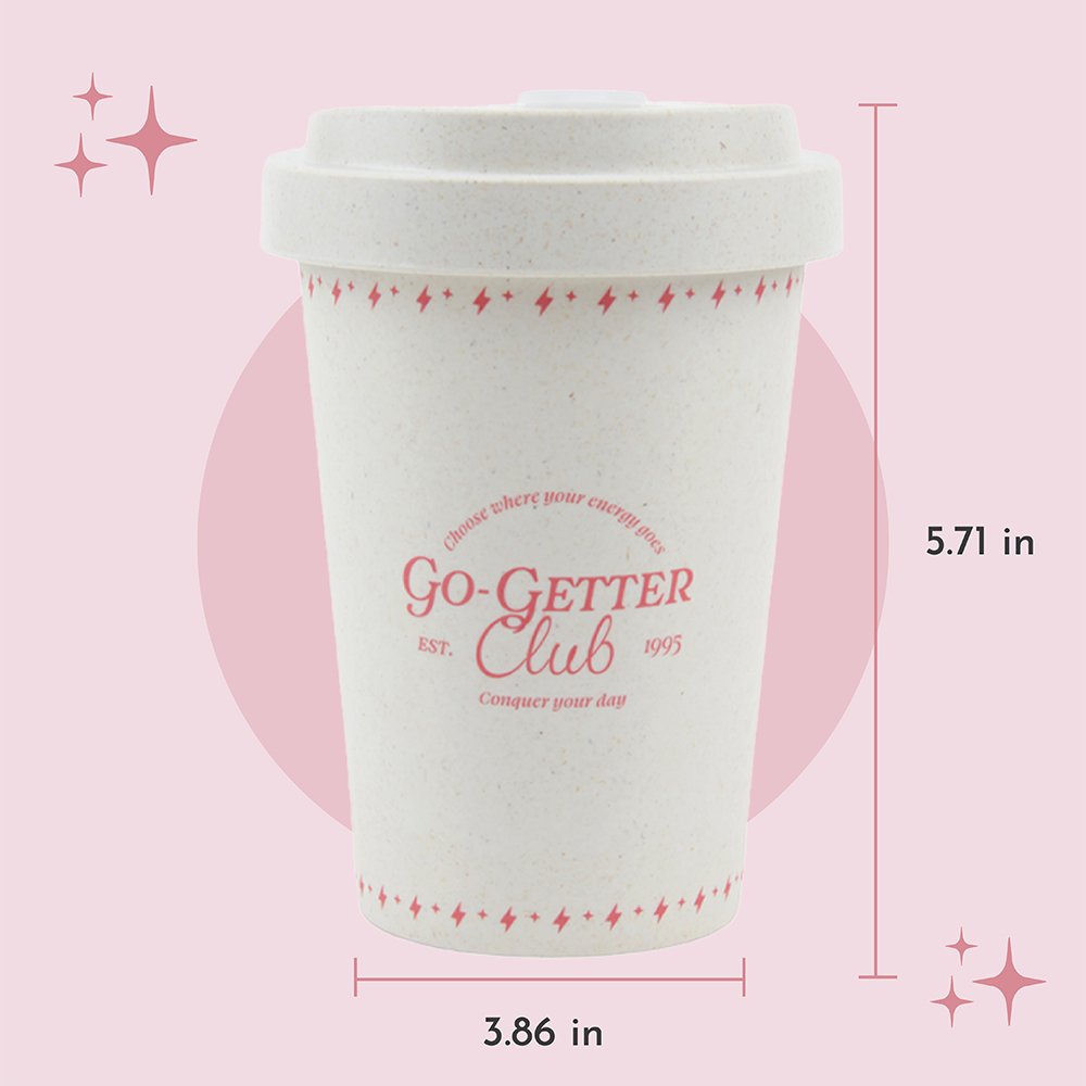 Go-Getter Club 16 oz. Eco-Friendly Coffee Cup - Recycled Coffee Grounds