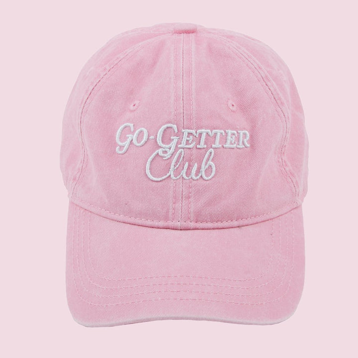 Go-Getter Club Vintage Washed Unstructured Baseball Cap - 100% Cotton