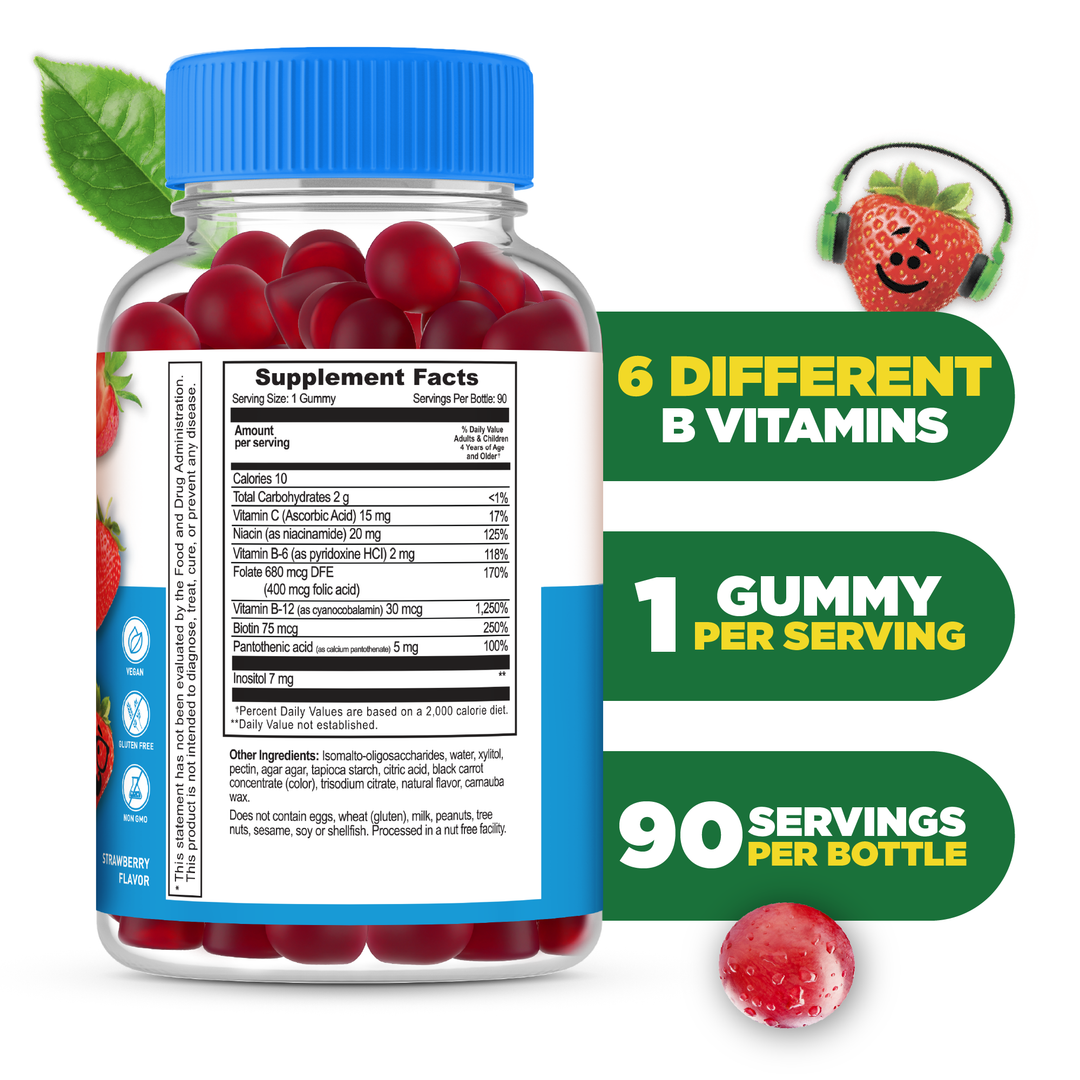 Sugar Free B Complex Gummies for Kids