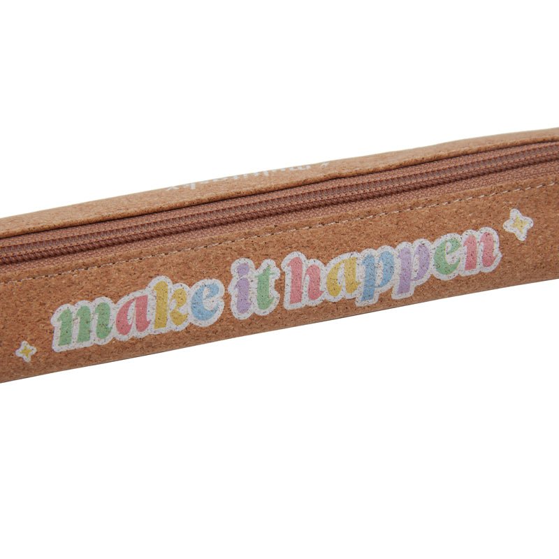 Make It Happen Eco-friendly Cork Pencil Case