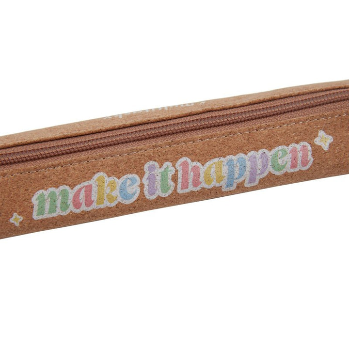 Make It Happen Eco-friendly Cork Pencil Case
