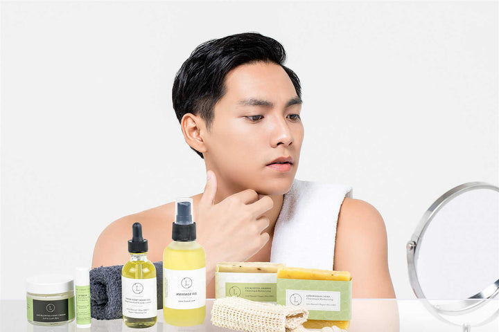 Father's Day Gift -Fresh earthy Natural skincare set, Eucalyptus Men Grooming kit