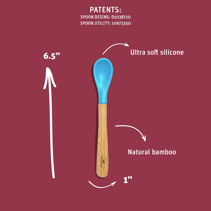 Infant Spoon Small Scoop | Bamboo & Silicone