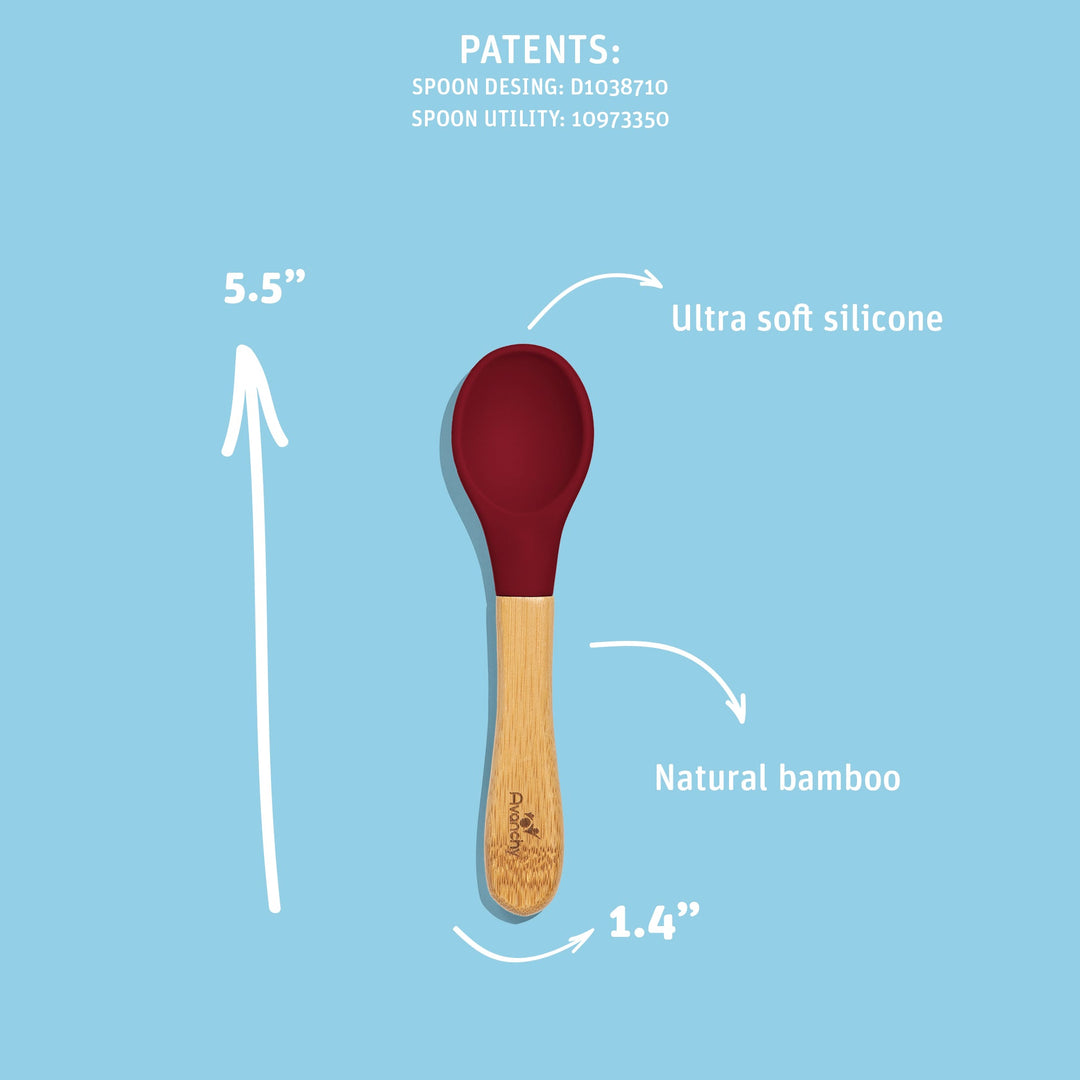 Baby Spoon Regular Scoop | Bamboo & Silicone