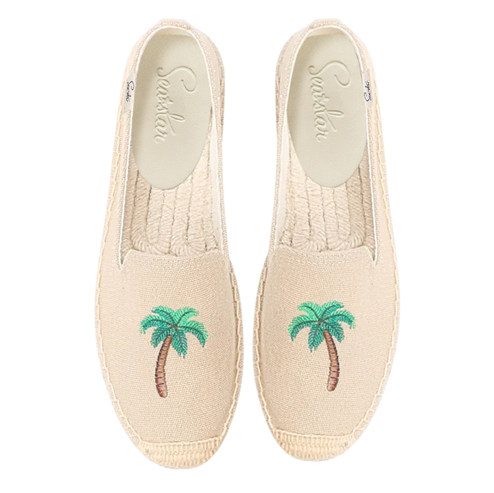 Bayside Beach Club Espadrille Palmtree Ivory