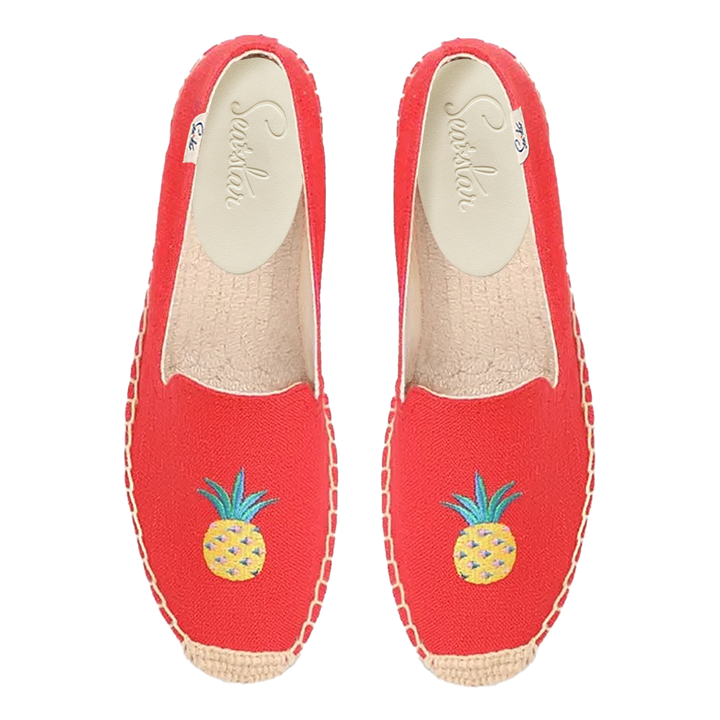 Bayside Beach Club Espadrille Pineapple Red