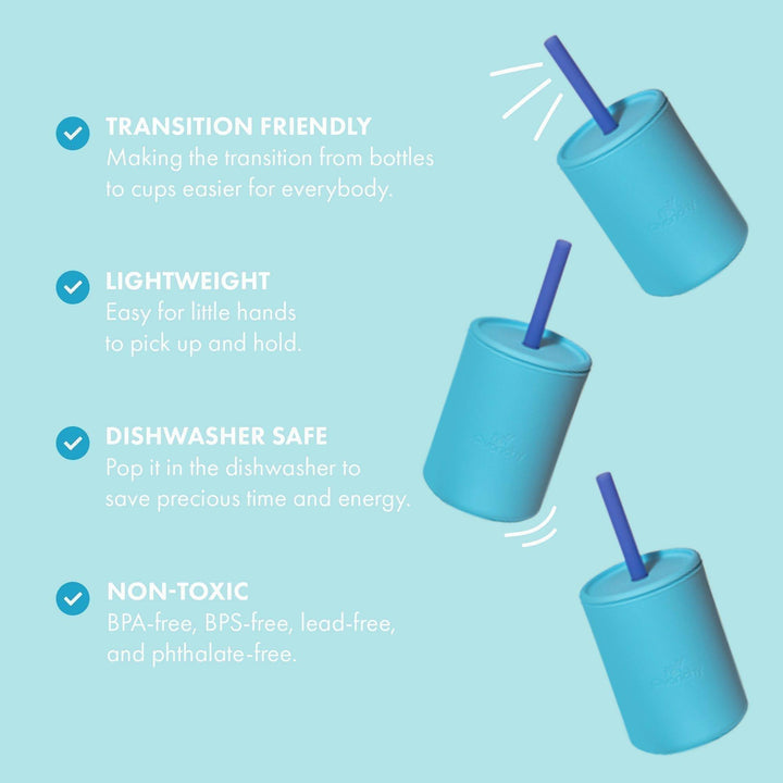 5 oz Small Sippy Cup + Straw |  Silicone