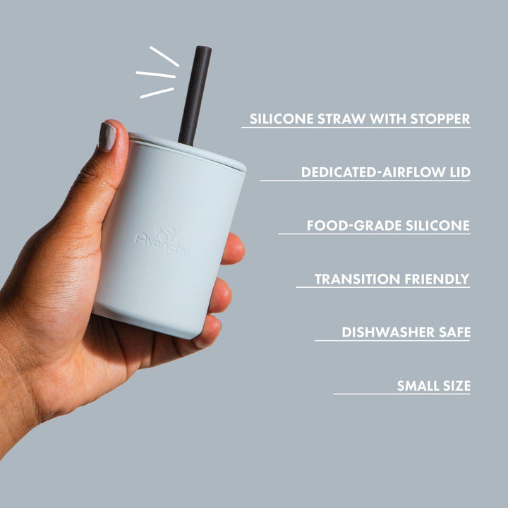 5 oz Small Sippy Cup + Straw |  Silicone