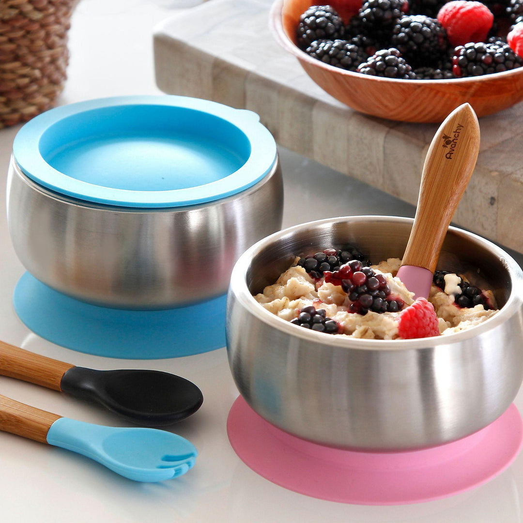 Baby Bowl + Storage Lid | Stainless Steel & Silicone