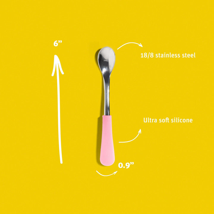 Infant Spoon Small Scoop | Stainless Steel & Silicone