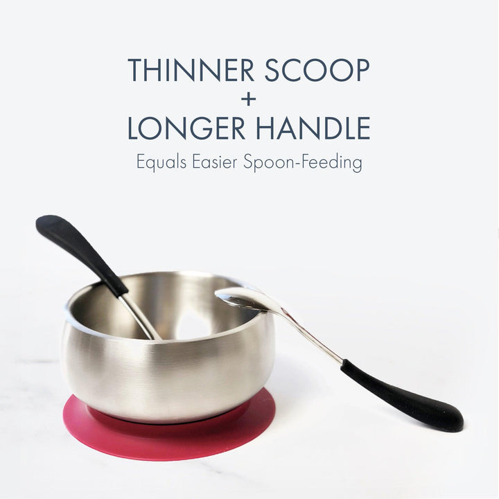 Infant Spoon Small Scoop | Stainless Steel & Silicone
