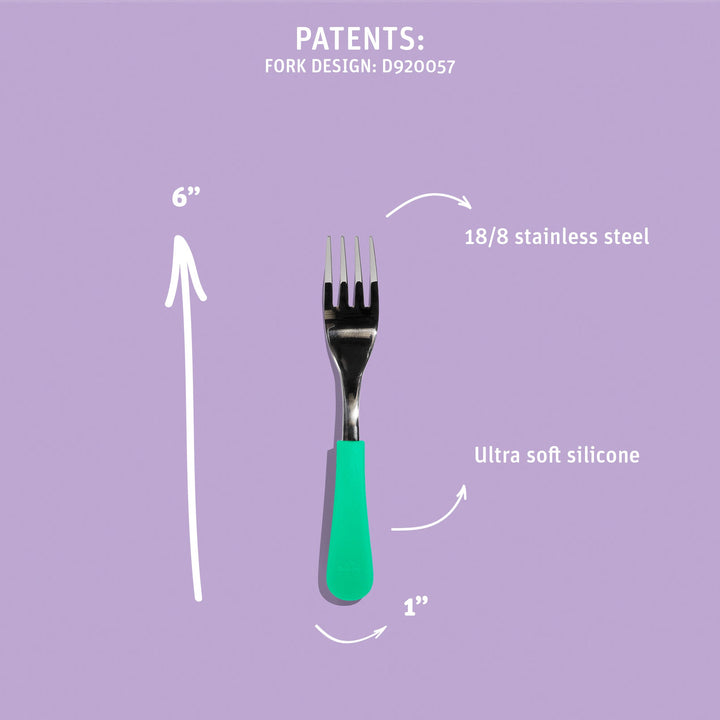 Stainless Steel Training Forks - Baby Led Weaning Fork - BLW 6 months