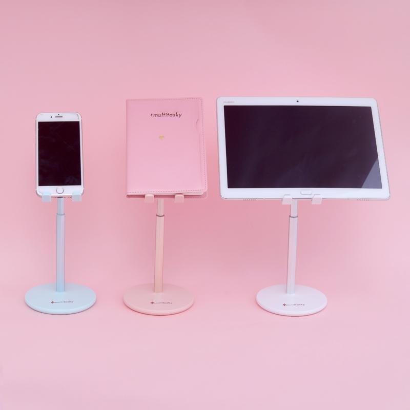 Multi-Angle Extendable Desk Cell Phone Holder & iPad Stand